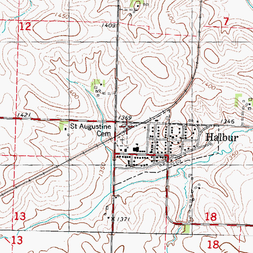 Topographic Map of Halbur (historical), IA