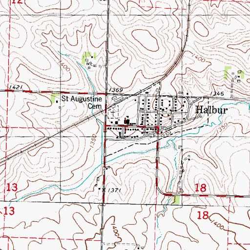 Topographic Map of Saint Augustine's School, IA