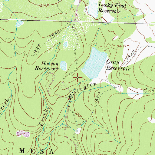Topographic Map of Gray Dam, CO