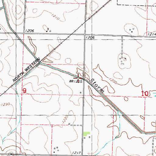 Topographic Map of Storm Creek Bridge, IA