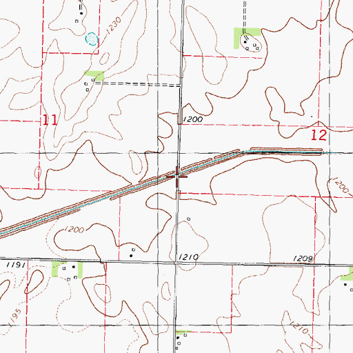 Topographic Map of Robin Avenue Bridge, IA