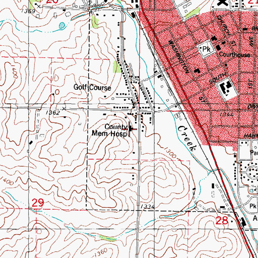 Topographic Map of Family Health Care Center, IA