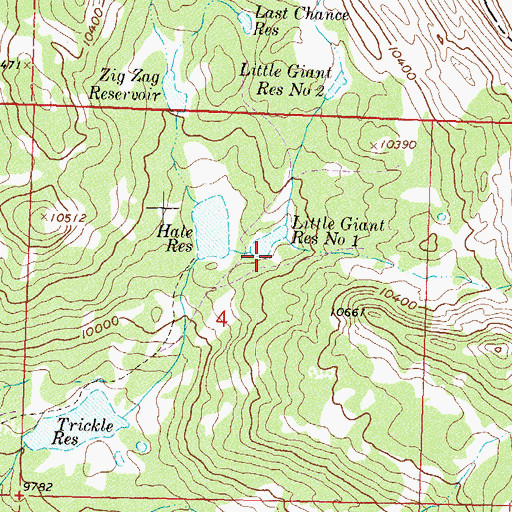 Topographic Map of Hale Dam, CO