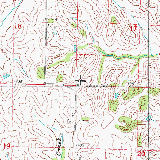 Topographic Map of Wiemann Area, IA