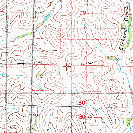 Topographic Map of Seventh Day Adventist Cemetery, IA