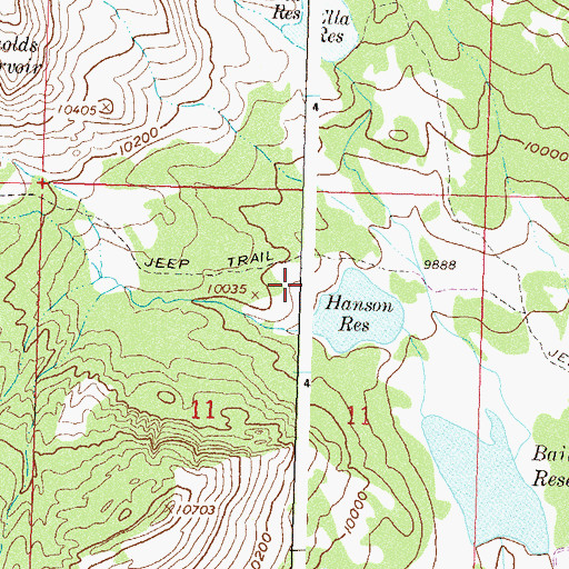 Topographic Map of Hanson Number 2 Dam, CO