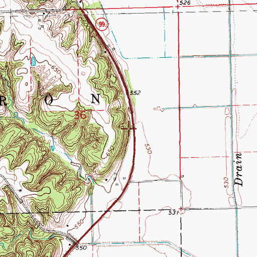 Topographic Map of Malchow Mounds Preserve, IA