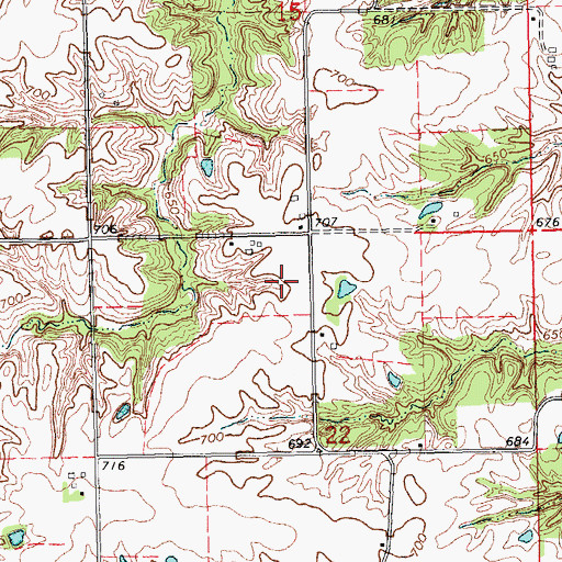 Topographic Map of Luckenbill Woods, IA