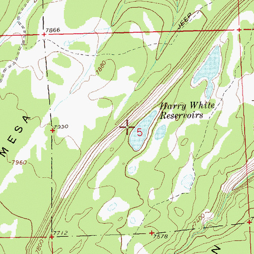 Topographic Map of Hawkins Number 2 Dam, CO