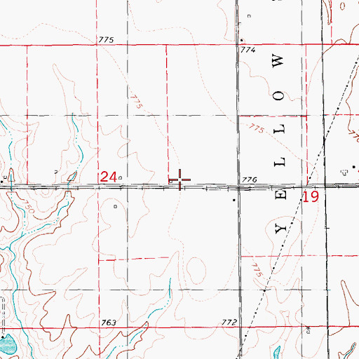 Topographic Map of Roscoe Post Office (historical), IA