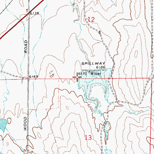 Topographic Map of Big Sandy Creek Watershed S-12 Dam, CO