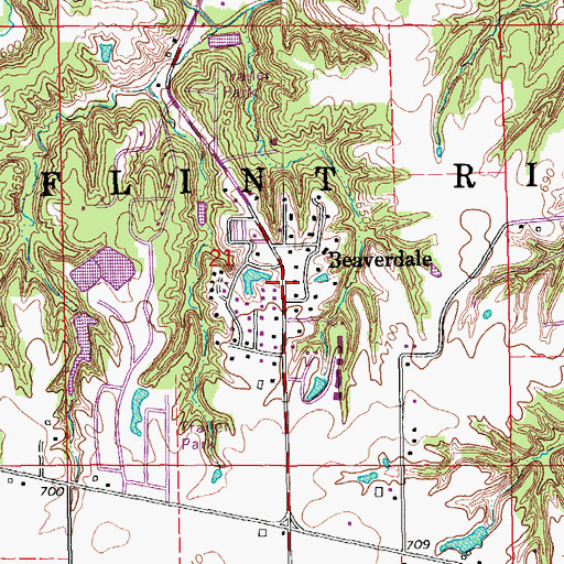 Topographic Map of Peace Lutheran Church, IA