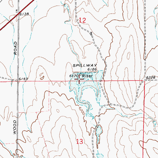 Topographic Map of Big Sandy Creek Watershed S-12 Reservoir, CO