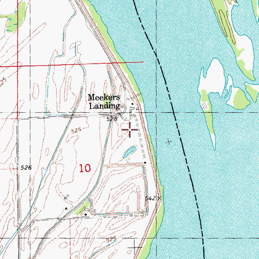 Topographic Map of Agri Grain Marketing Elevator, IA