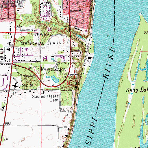 Topographic Map of Hawkeye Log Cabin Museum, IA