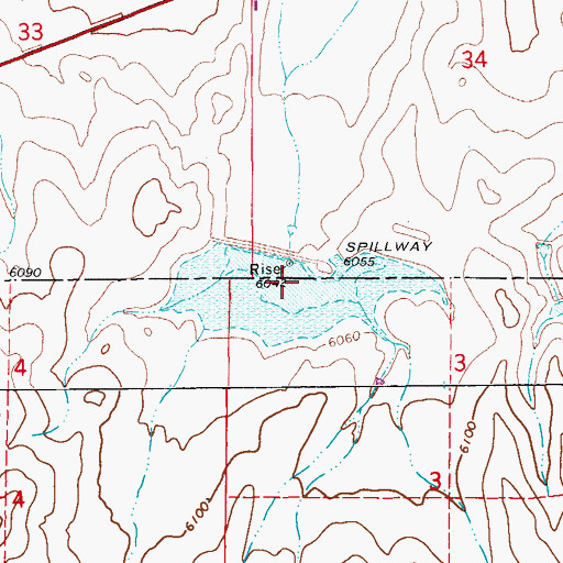 Topographic Map of Big Sandy Creek Watershed S-16 Reservoir, CO