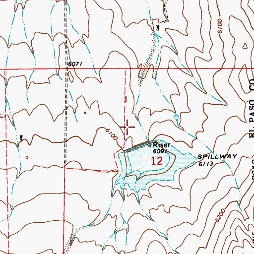 Topographic Map of Big Sandy Creek Watershed S-17 Dam, CO