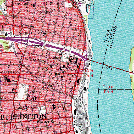 Topographic Map of Saint Paul's Church, IA