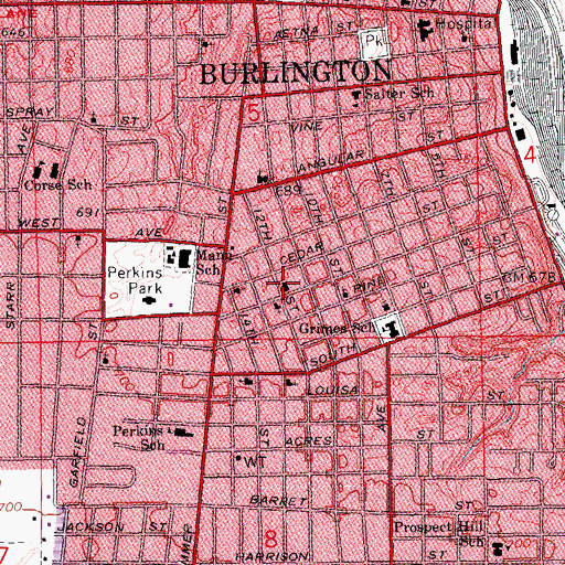 Topographic Map of Church of the Open Bible, IA