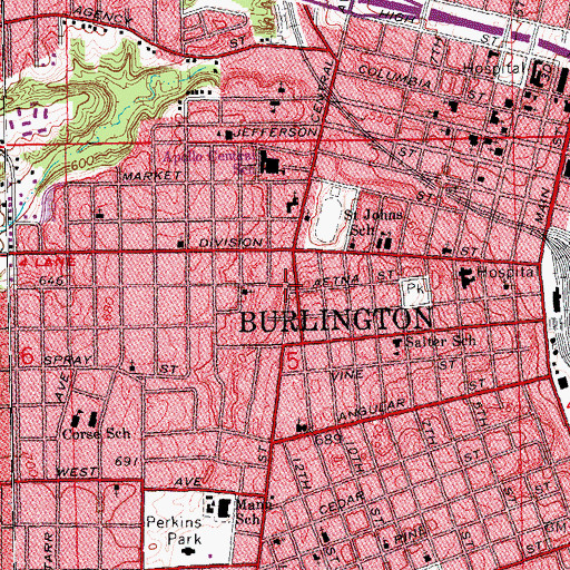 Topographic Map of Whole Truth Gospel Church of Holiness, IA