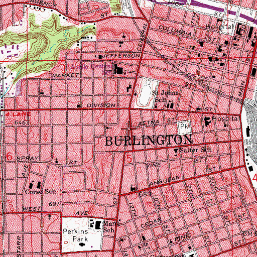 Topographic Map of Union Baptist Church Full Gospel Fellowship, IA