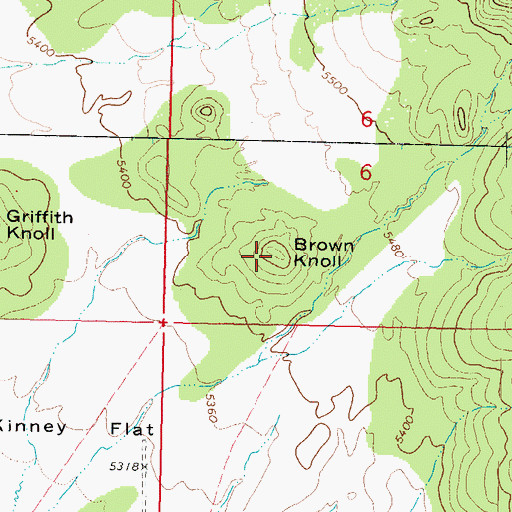Topographic Map of Brown Knoll, AZ