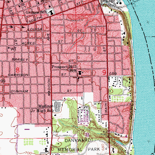 Topographic Map of Jesus Christ Apostolic Temple, IA