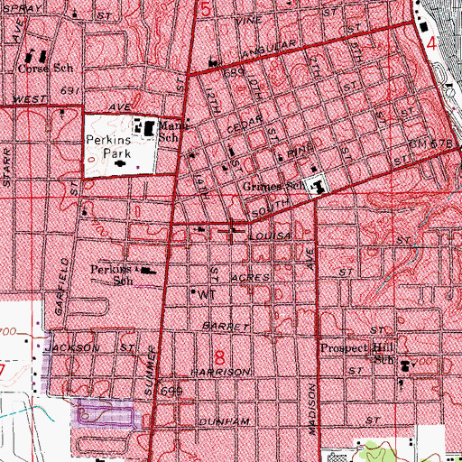 Topographic Map of Greater Hope Missionary Baptist Church, IA