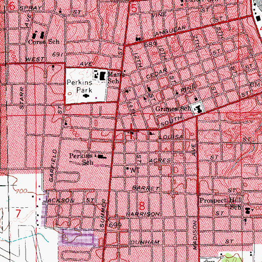 Topographic Map of Saint Luke United Church of Christ, IA