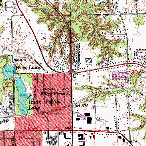 Topographic Map of Faith Lutheran Church, IA