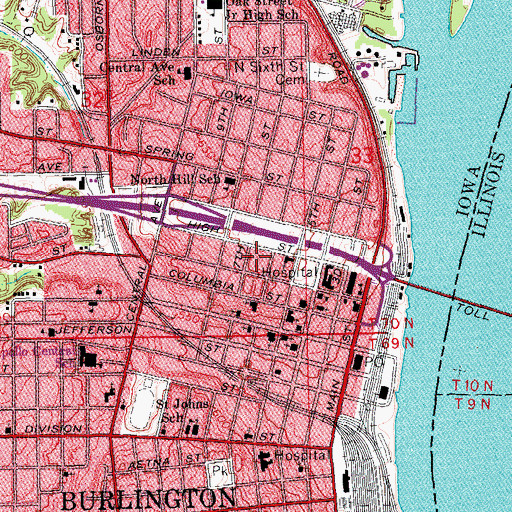 Topographic Map of Unitarian Universalist Fellowship, IA