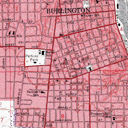 Topographic Map of Community of Christ Reorganized Church of Jesus Christ of Latter Day Saints, IA