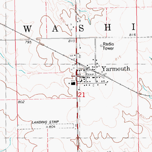 Topographic Map of First Baptist Church, IA