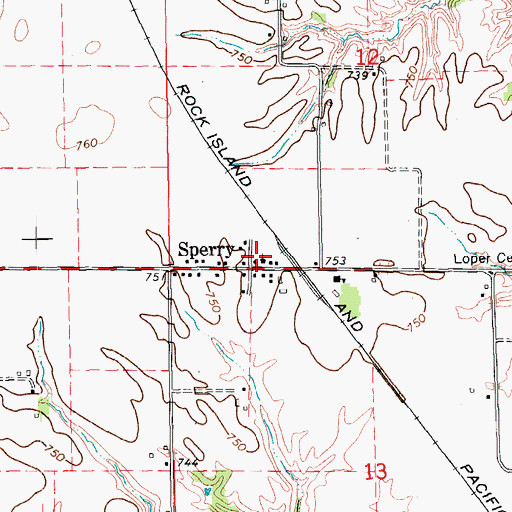 Topographic Map of United Methodist Church, IA
