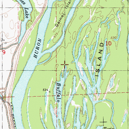 Topographic Map of Buffalo Slough, IA