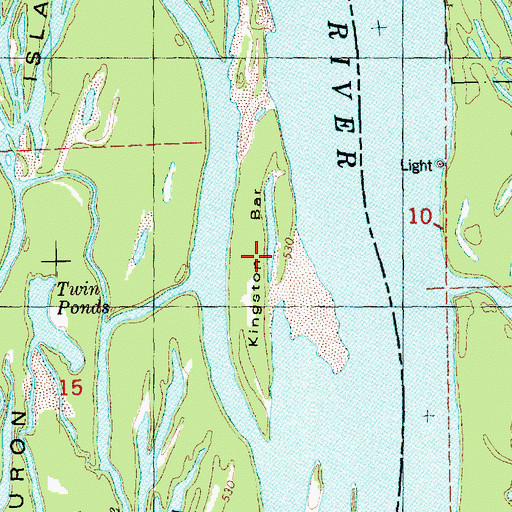 Topographic Map of Kingston Bar, IA