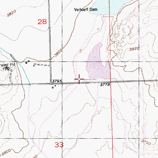 Topographic Map of Dingwall Ditch Retention Dam, CO