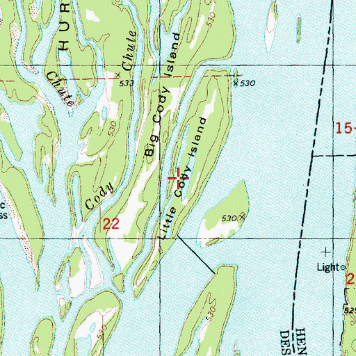 Topographic Map of Little Cody Island, IA