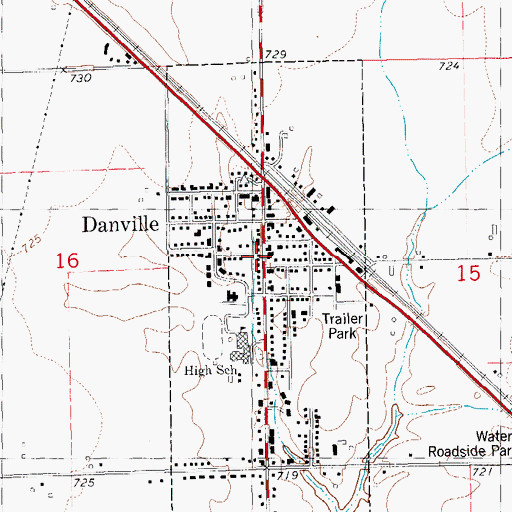 Topographic Map of United Methodist Church, IA
