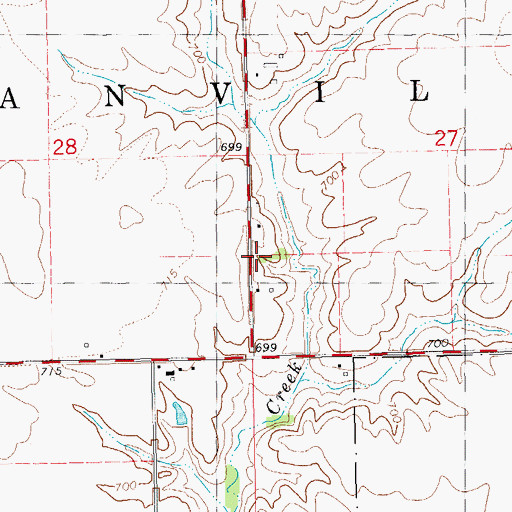 Topographic Map of The Secret Garden, IA