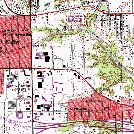 Topographic Map of Burlington Dermatology Center, IA
