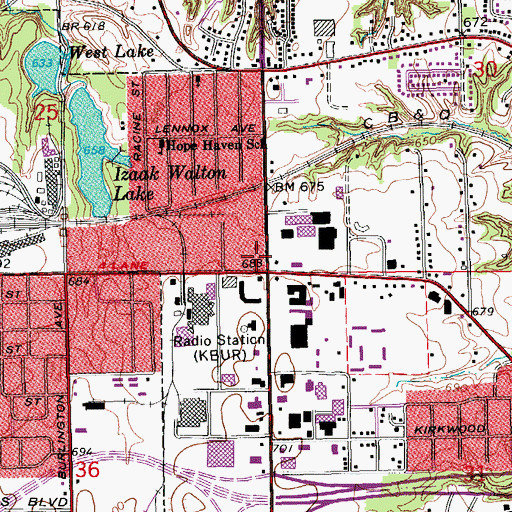 Topographic Map of Heartland Foot and Ankle Clinic, IA