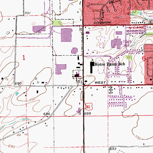 Topographic Map of River Valley Family Practice Center, IA