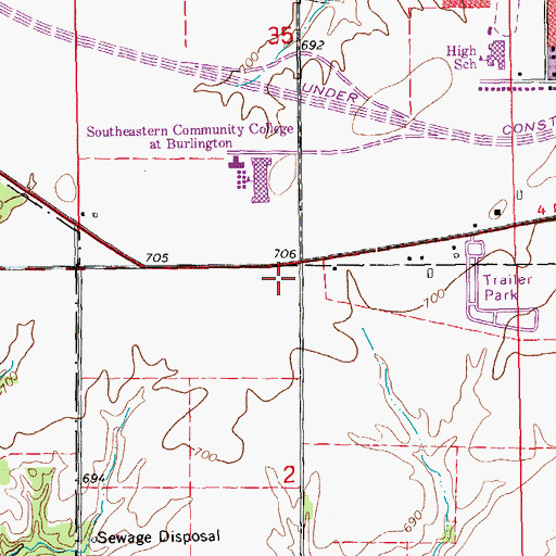 Topographic Map of Great River Eye Care, IA