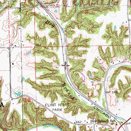 Topographic Map of Meyers Family Plot, IA