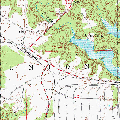Topographic Map of Lee Burial Plot, IA