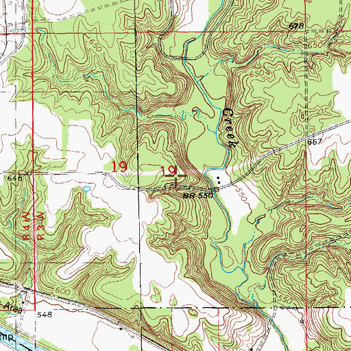 Topographic Map of Carter Burial Plot, IA