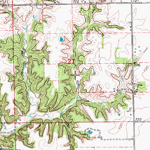 Topographic Map of Thie Farm Cemetery, IA