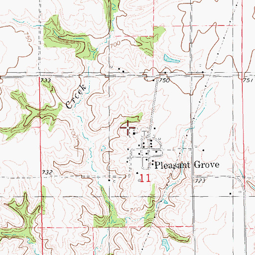 Topographic Map of Shinar Cumberland Presbyterian Cemetery, IA