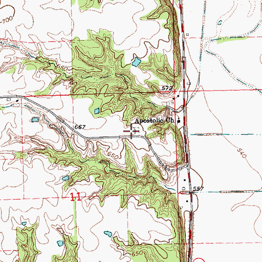 Topographic Map of Apostolic Christian Cemetery, IA